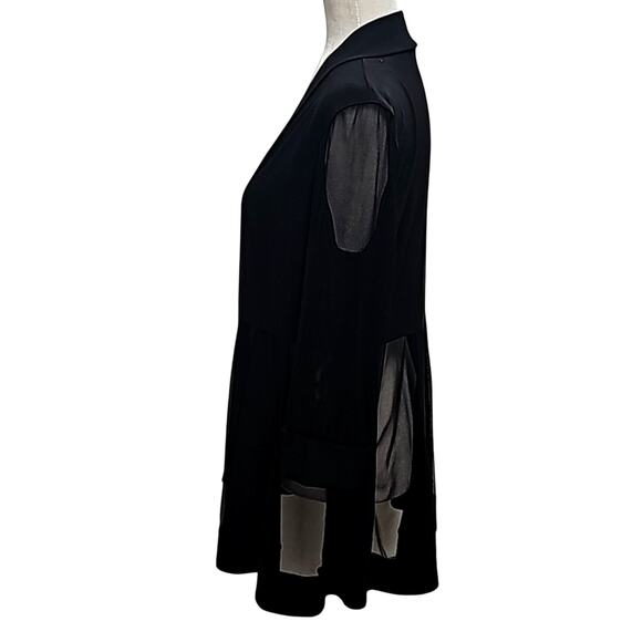 Bali Women Blach Poly/Span Long Sleeve Open Evening Jacket Blazer Size See Meas. - Picture 3 of 9